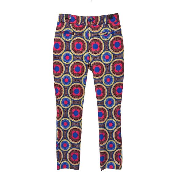 Anthropologie Pants - Anthropologie The Essential Slim Cropped Pants Womens Sz 2 Retro Geometric Print